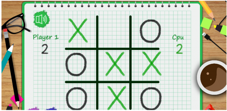 Tic Tac Toe Paper Note Ocionline Juegos